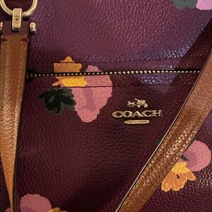Coach Purple Floral Shoulder Bag